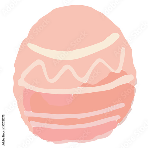 幼稚園・保育園向け 4月のやさしい水彩挿絵イラストシリーズ｜イースターエッグ Easter Egg Watercolor Spring Illustration