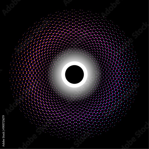 Circular harmony composition emphasizing precision and beautifully controlled negative space