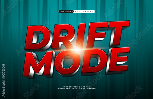 Drift Mode Editable Text Effect - Speed Racing Typography for Game and Action Design