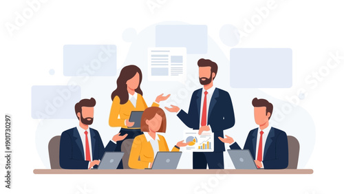 Business Meeting Teamwork Collaboration Discussion Office People