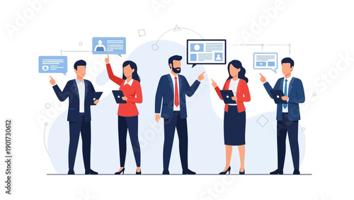 Diverse Business Team Collaborating and Communicating Ideas