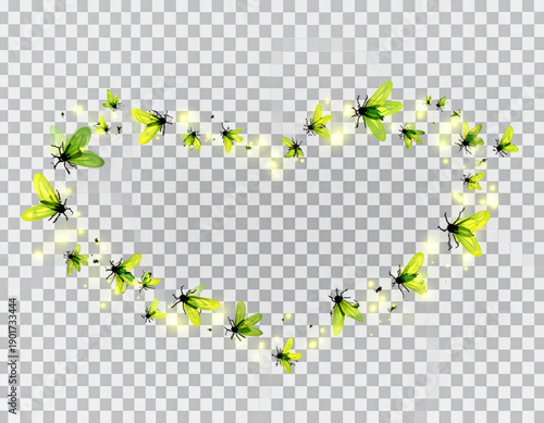 Bioluminescent Love Bug Swarms