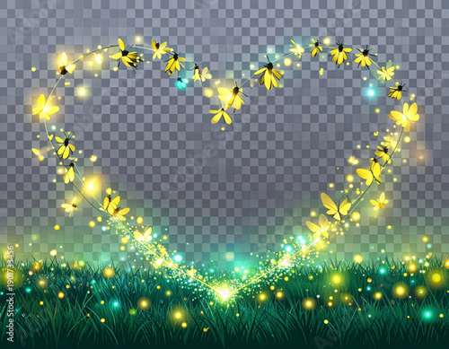 Bioluminescent Love Bug Swarms