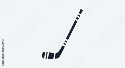 Hockey stick and puck on ice rink background black and white sports equipment ice hockey game concept winter sport