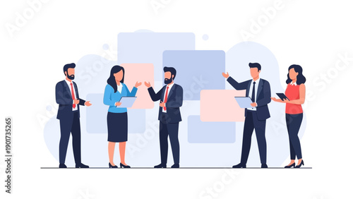 Business Team Collaboration Meeting Discussion