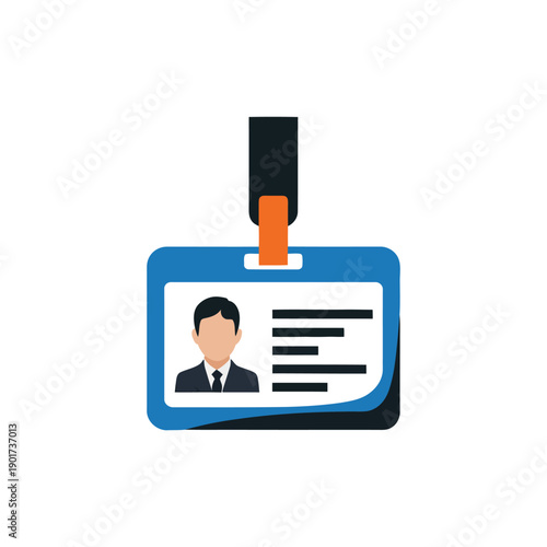 Professional conference ID card with lanyard, access control badge, security checkpoint signage, admission process workshop, attendee verification session and materials