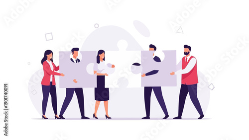 Teamwork Puzzle Pieces Concept