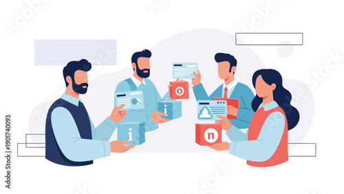 Teamwork collaboration, business meeting, planning and strategy, diverse people working together