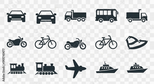 Collection of Transportation Icons.