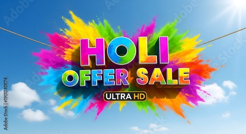 Wallpaper Mural Holi Offer Sale Banner Ultra HD Color Splash Design Torontodigital.ca