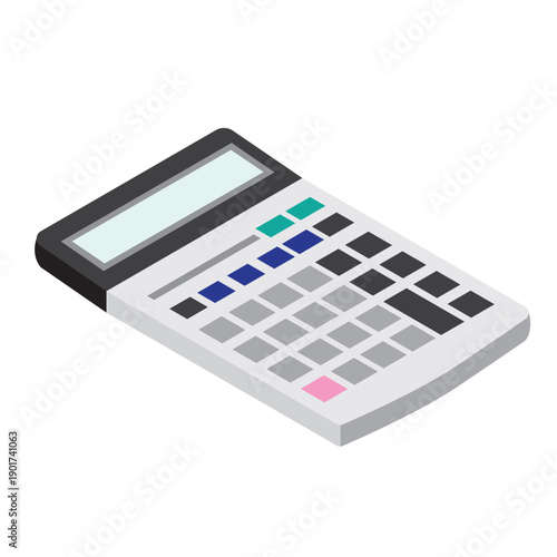 アイソメトリックの電卓 カラーシンプルアイコン