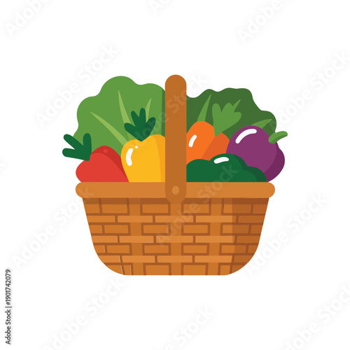 Harvest basket overflowing with vegetables, farmers market poster, food donation drive, tasting booth schedule, cooking demo session, community festival branding