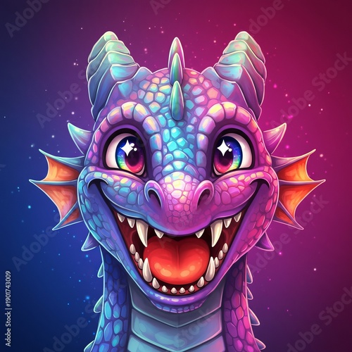 Dragon Smiley A dragonsmiley with scales and a fiery grin