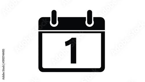 Simple calendar icon displaying the first day of the month in a clean design
