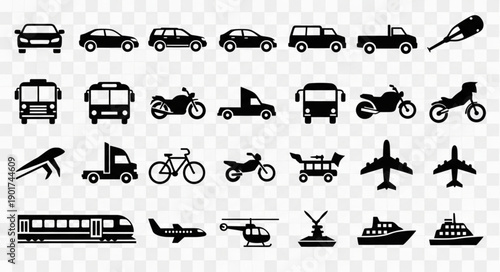 Collection of Transportation Icons.