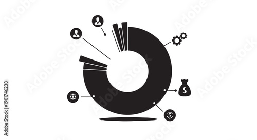 Smartphone Mockup with Blank Screen in Minimalist Design on White Background for Tech Advertising