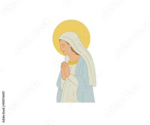 祈り　手を合わせるマリア様