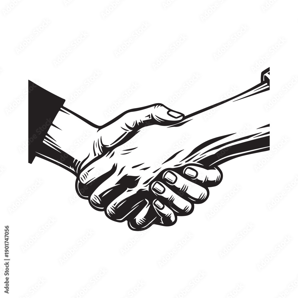 Obraz premium Two hands shaking in a firm handshake