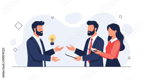 Business People Exchanging Ideas and Innovation