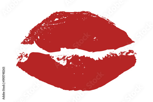 Lipstick kiss mark Romantic lip print Imprint of lips kiss Sexy lips makeup Female mouth Love symbol Design element for beauty fashion poster Valentines Day wedding