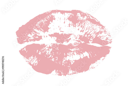 Lipstick kiss mark Romantic lip print Imprint of lips kiss Sexy lips makeup Female mouth Love symbol Design element for beauty fashion poster Valentines Day wedding