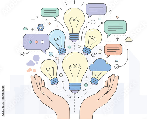 Creative banner of creative idea. Vector illustrations for web banner, social media banner, business presentation, marketing material.