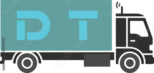 Modern Logistics Cargo Delivery Truck With DT Logo
