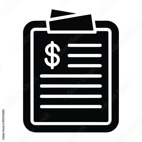 billing vector icon on white background
