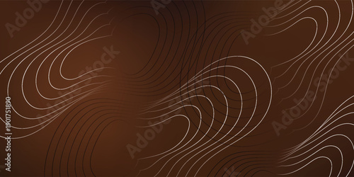 Abstract brown background with elegant flowing lines and subtle texture.