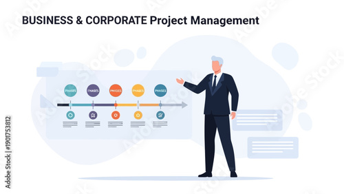 Business Project Management Timeline Strategy Planning Corporate Presentation