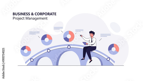 Business Project Management Strategy with Data Analysis and Charts