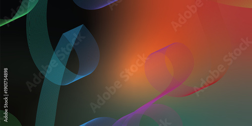 Abstract dark wave background with magenta and black grainy texture