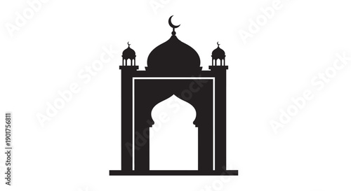 Mosque Silhouette Sticker City Center Arch