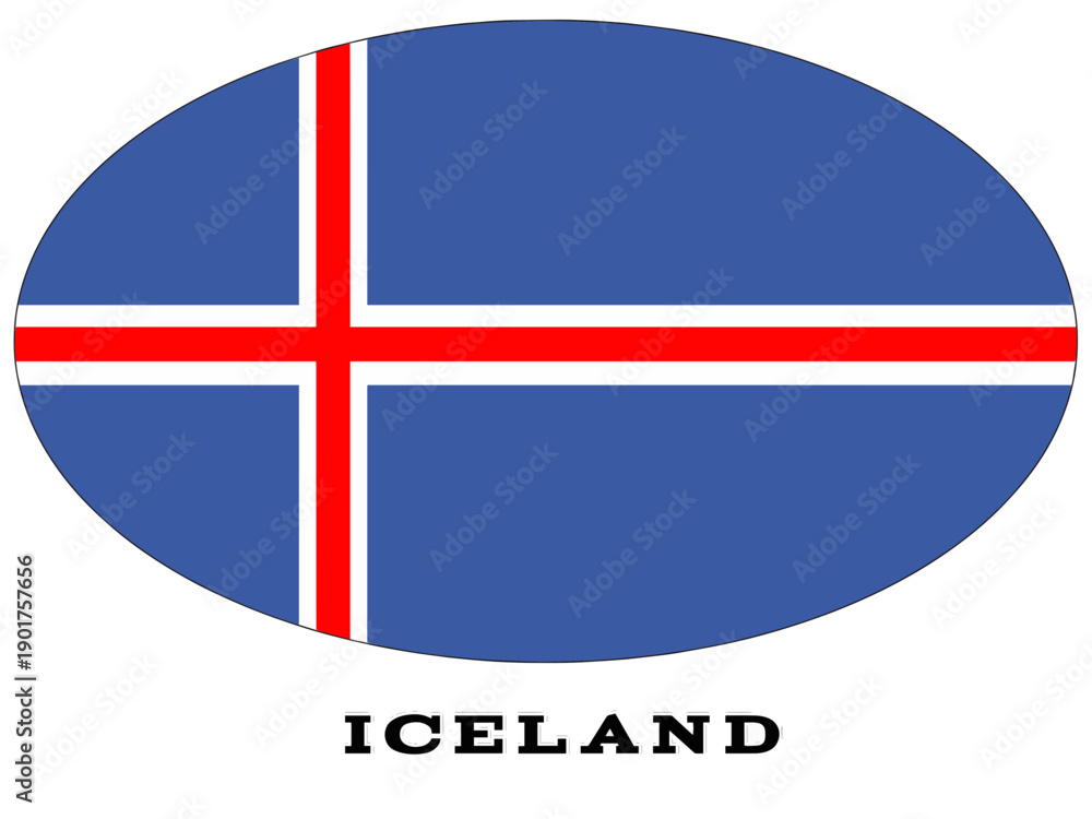 Fototapeta premium flag iceland