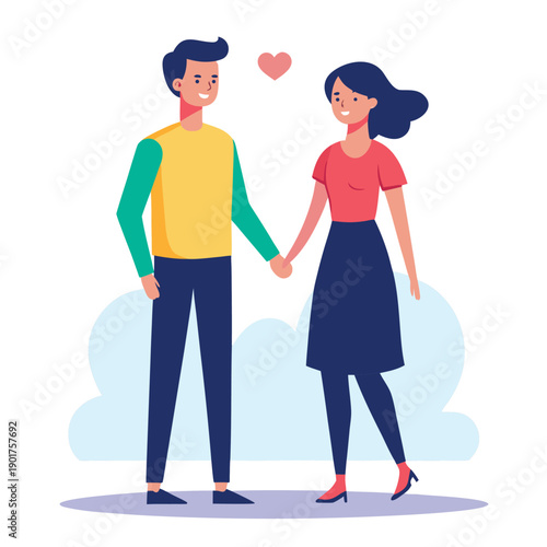 man and woman couple silhouette illustration walking together