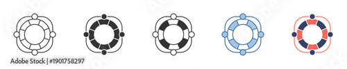 Vector illustrations of essential lifebuoy icons in multiple styles, representing safety, rescue, and crucial emergency aid for diverse graphic design needs