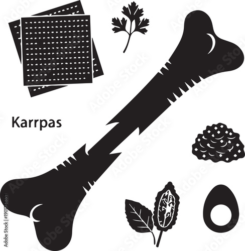 Karrpas bone with herbs and seeds