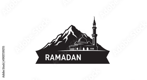 Ramadan Mosque Silhouette Roadside Prayer Landmark