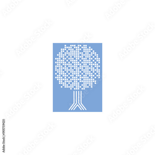 AI random seed icon. Digital seed sprouting binary code leaves. Generative art parameter and starting point symbol vector illustration.