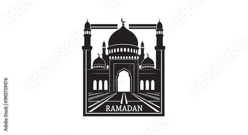 Ramadan Mosque Cityscape Silhouette Graphic