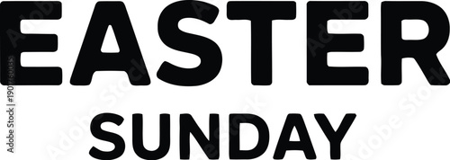 Easter Sunday minimalist typography design