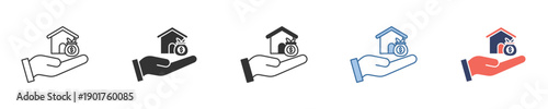 Hand holding a house with a stack of coins, symbolizing property investment, real estate growth, and financial stability in the housing market