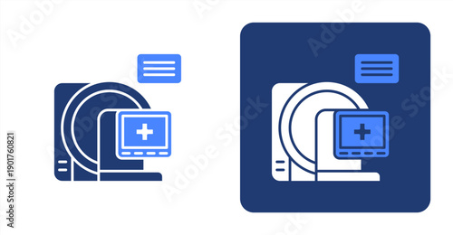 Medical Imaging icon, with contrast background.