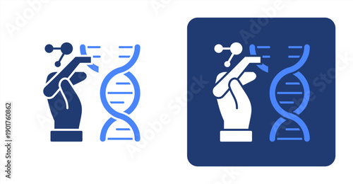 Genetic Science icon, with contrast background.
