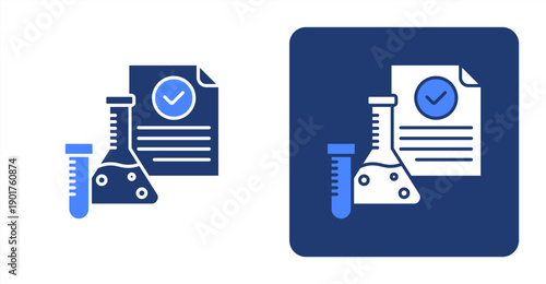 Clinical Laboratory icon, with contrast background.