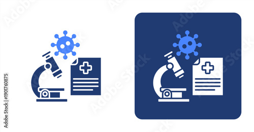 Medical Research icon, with contrast background.