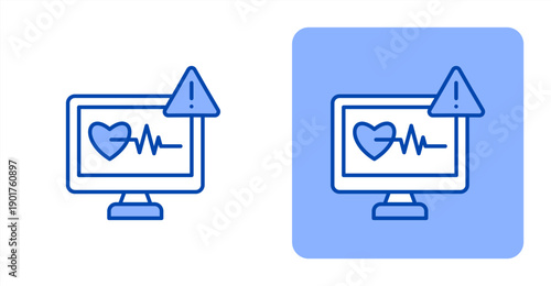 Medical Monitoring icon, with contrast background.