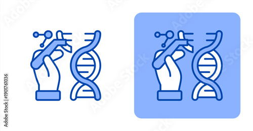 Genetic Science icon, with contrast background.