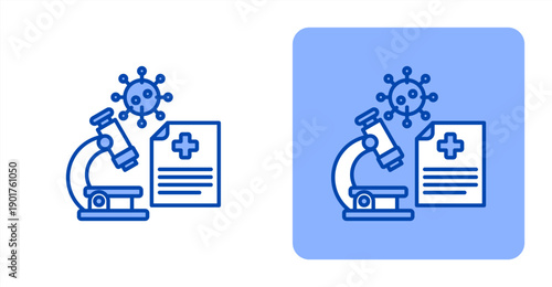 Medical Research icon, with contrast background.