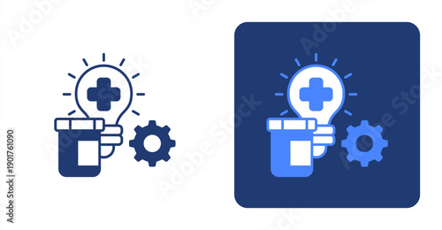 Clinical Diagnostics icon, with contrast background.